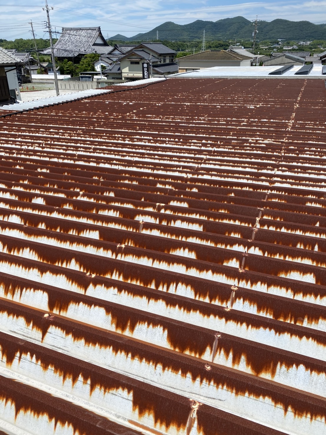 会社作業場屋根塗装工事 写真