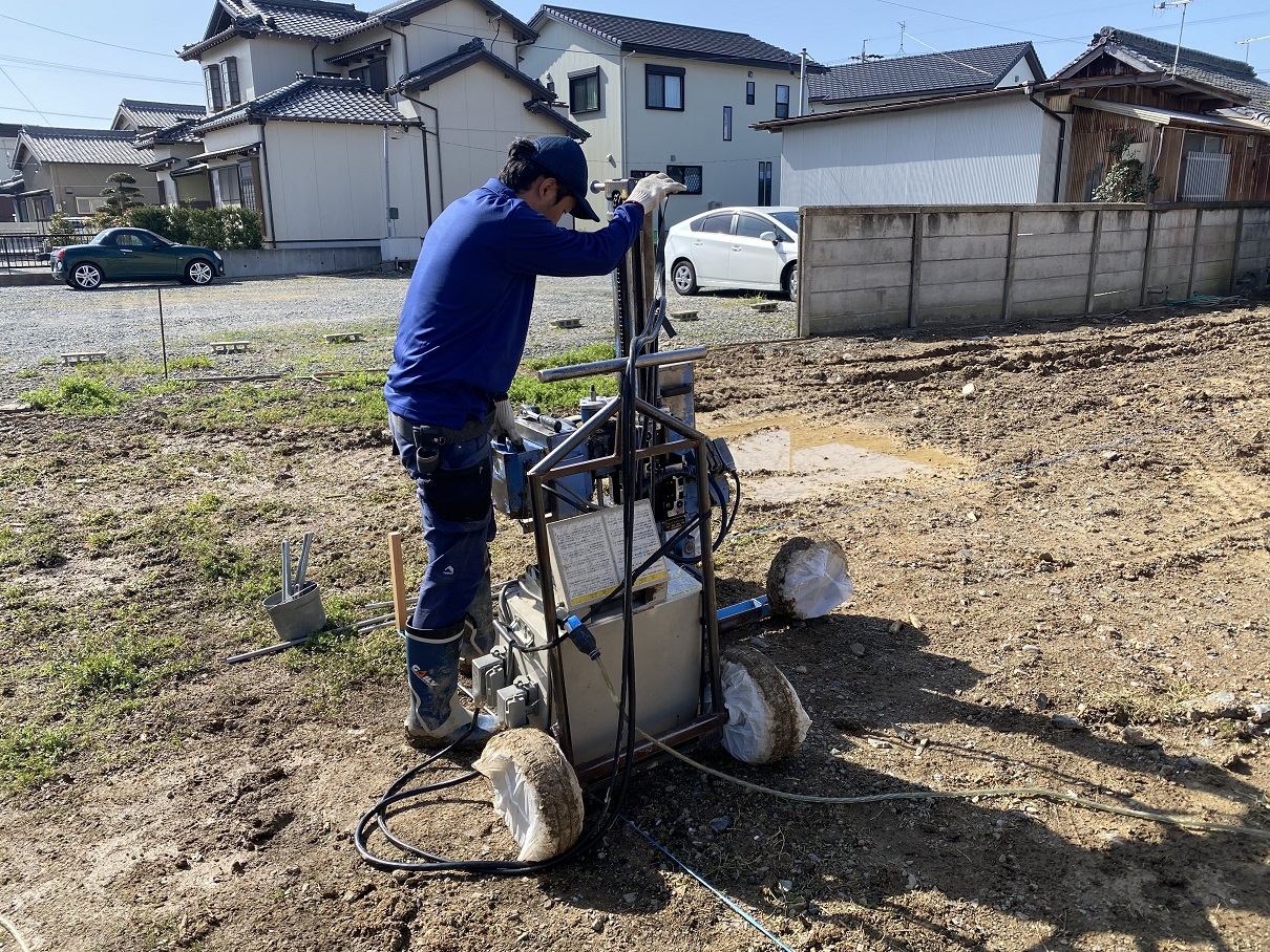 地盤調査 写真