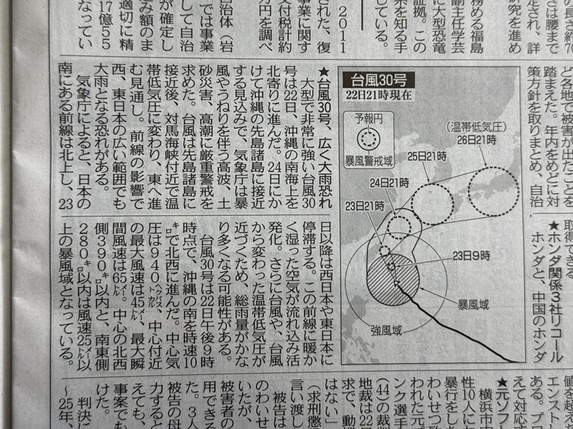 台風接近 写真
