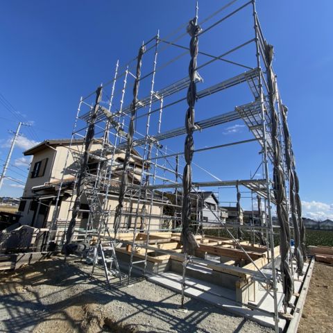 本日は豊橋市K様邸建方 写真