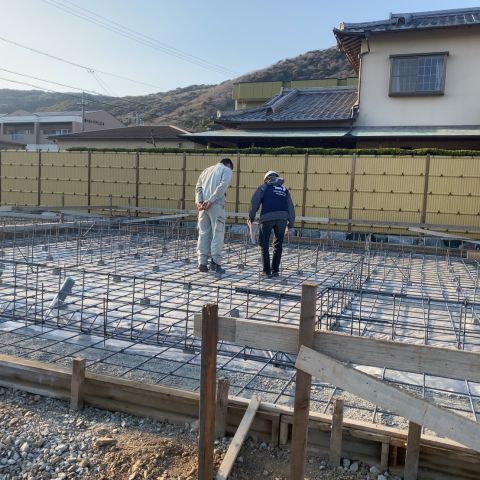 田原市田原町K様邸基礎配筋検査 写真