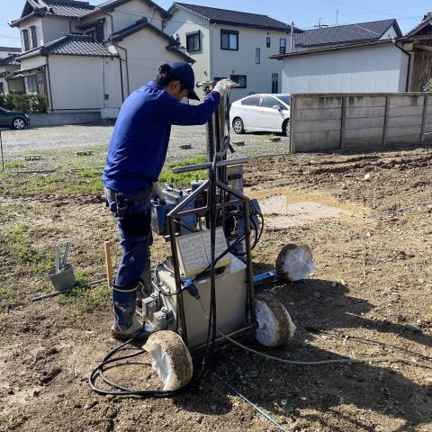 地盤調査 写真